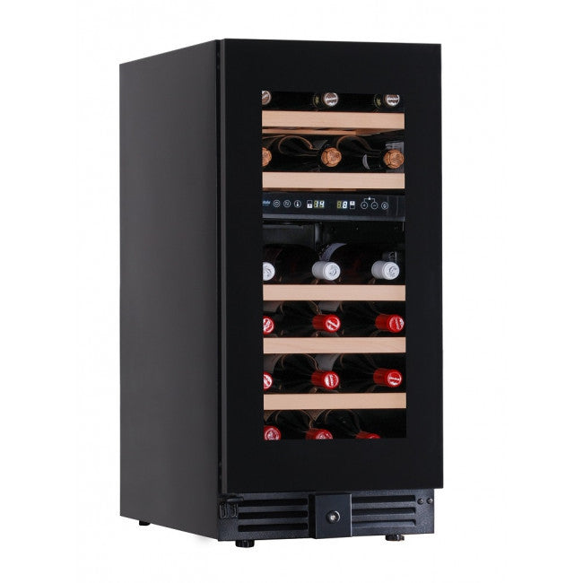 Cave à vin ventilée à double température Modèle CW37G2TB pour 28 bouteilles de 0,75 L. - KlimaItalia