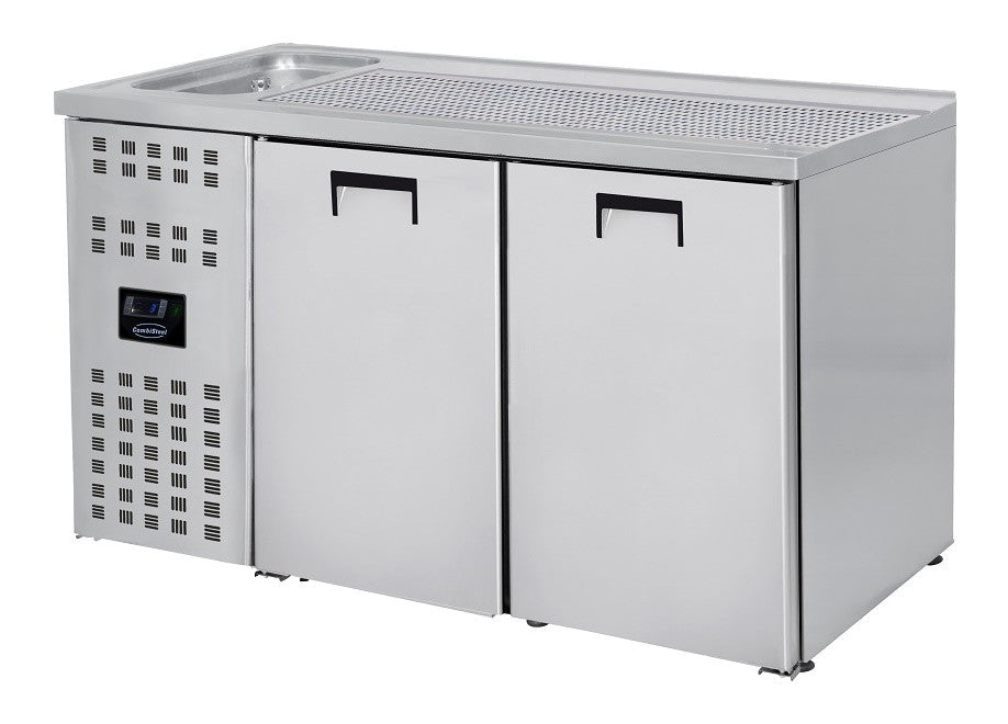 Refroidisseur de bière 2 portes 1550x700x950 mm 0.36 kW Combisteel - Refroidisseur de Bouteilles professionnel CHR - matériel cuisine pro - Cuistéo