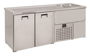 Refroidisseur de bière 2 portes inox 1950x700x950 mm 0.36 kW Combisteel - Refroidisseur de Bouteilles professionnel CHR - matériel cuisine pro - Cuistéo