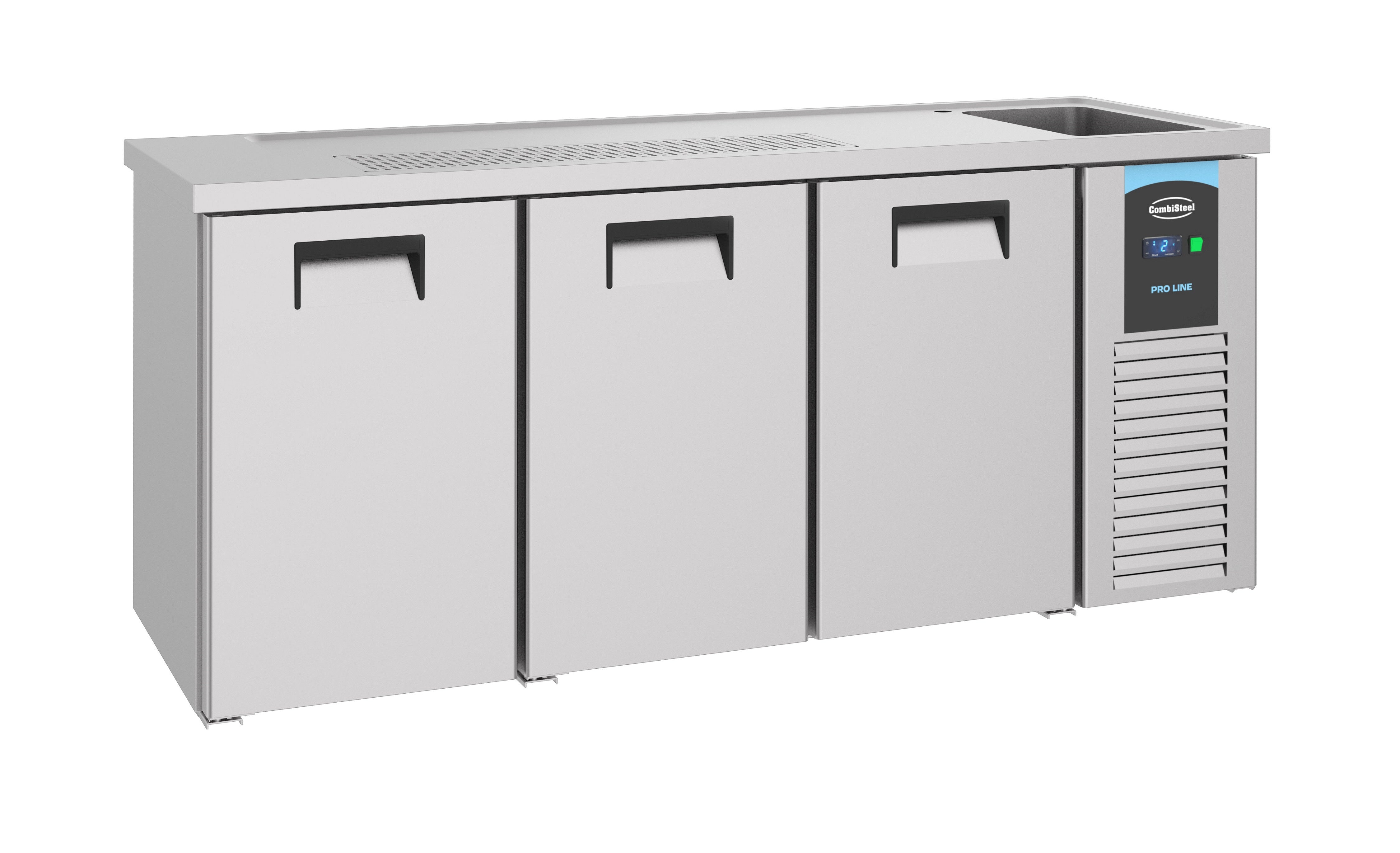 Refroidisseur de bière 3 portes 2100x700x950 mm 0.36 kW Combisteel - Refroidisseur de Bouteilles professionnel CHR - matériel cuisine pro - Cuistéo