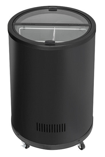 Congélateur en canettes 80 litres couvercle en verre HN 80 - Cool Head 569x569x849 mm 100 W Coolhead - Refroidisseur de Bouteilles professionnel CHR - matériel cuisine pro - Cuistéo