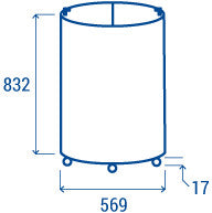 Congélateur en canettes 80 litres couvercle en verre HN 80 - Cool Head 569x569x849 mm 100 W Coolhead - vue 5 - Refroidisseur de Bouteilles pro CHR - Cuistéo