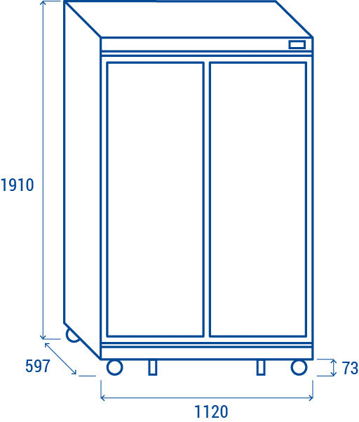 Refroidisseur à boissons 1050 litres DC 1050B - Cool Head 1120x597x1983 mm 450 W Coolhead - vue 6 - Armoire à boissons pro CHR - Cuistéo