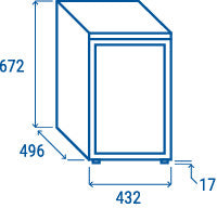 Réfrigérateur à boissons 60 litres RCF 60 - Cool Head 432x496x672 mm 80 W Coolhead - vue 6 - Armoire à boissons pro CHR - Cuistéo