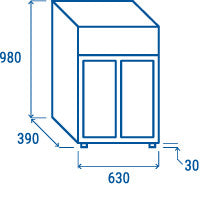 Réfrigérateur à boissons de comptoir 85 litres DC 85S - Cool Head 630x390x980 mm 160 W Coolhead - vue 3 - Armoire à boissons pro CHR - Cuistéo