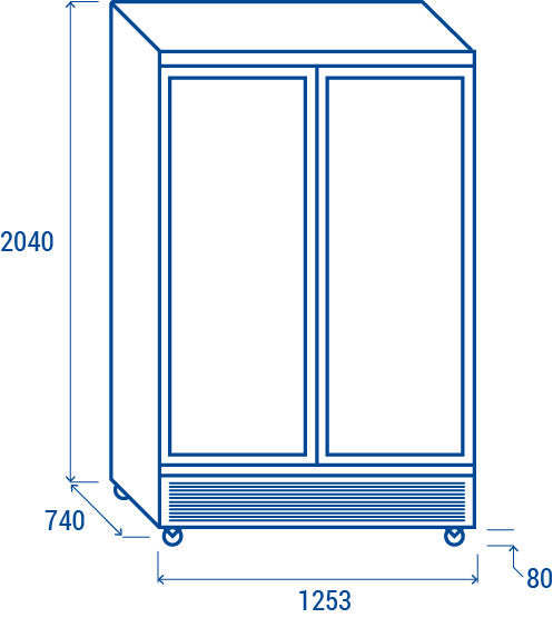 Réfrigérateur à boissons 1000 litres RCG 1350 - Cool Head 1253x740x2040 mm 460 W Coolhead - vue 7 - Armoire à boissons pro CHR - Cuistéo