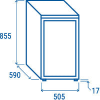 Réfrigérateur à boissons 115 litres RCF 145 - Cool Head 505x590x855 mm 90 W Coolhead - vue 4 - Armoire à boissons pro CHR - Cuistéo