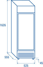 Réfrigérateur à boissons 300 litres DC 328CB - Cool Head 525x555x1635 mm 120 W Coolhead - vue 4 - Armoire à boissons pro CHR - Cuistéo