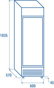 Réfrigérateur à boissons 350 litres DC 388C - Cool Head 600x570x1835 mm 155 W Coolhead - vue 5 - Armoire à boissons pro CHR - Cuistéo