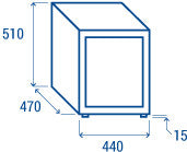 Réfrigérateur à boissons 55 litres - DC 55B - Cool Head 440x470x525 mm 70 W Coolhead - vue 8 - Armoire à boissons pro CHR - Cuistéo
