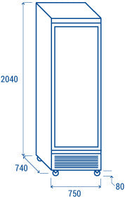Réfrigérateur à boissons 600 litres RCG 750B - Cool Head 750x740x2040 mm 232 W Coolhead - vue 7 - Armoire à boissons pro CHR - Cuistéo