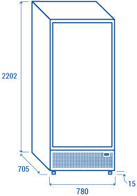 Réfrigérateur à boissons 700 l - TKG 710 B - Cool Head 780x705x2202 mm 425 W Coolhead - vue 7 - Armoire à boissons pro CHR - Cuistéo