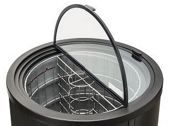 Frigo à canettes - 80 litres couvercle en verre HP 80 - Cool Head 569x569x849 mm 85 W Coolhead - vue 2 - Refroidisseur de Bouteilles pro CHR - Cuistéo