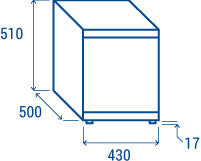 Réfrigérateur à boissons pour boissons 52 litres RCF 52 - Cool Head 430x500x510 mm 85 W Coolhead - vue 5 - Armoire à boissons pro CHR - Cuistéo