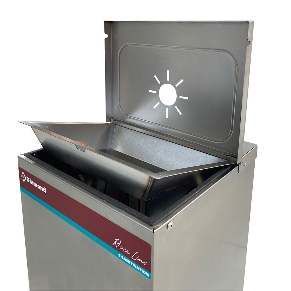 Fontaine réfrigérée à pédale - inox - 35 litres/heure - Diamond