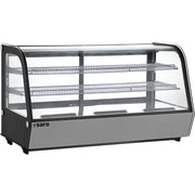Comptoir réfrigéré - 200L - Inox - Double vitrage - Saro