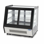 Réfrigérateur vitré - 125L - 71cm - Portes coulissantes avant et arrière 160 W Maxima - Vitrine réfrigérée à poser professionnel CHR - matériel cuisine pro - Cuistéo