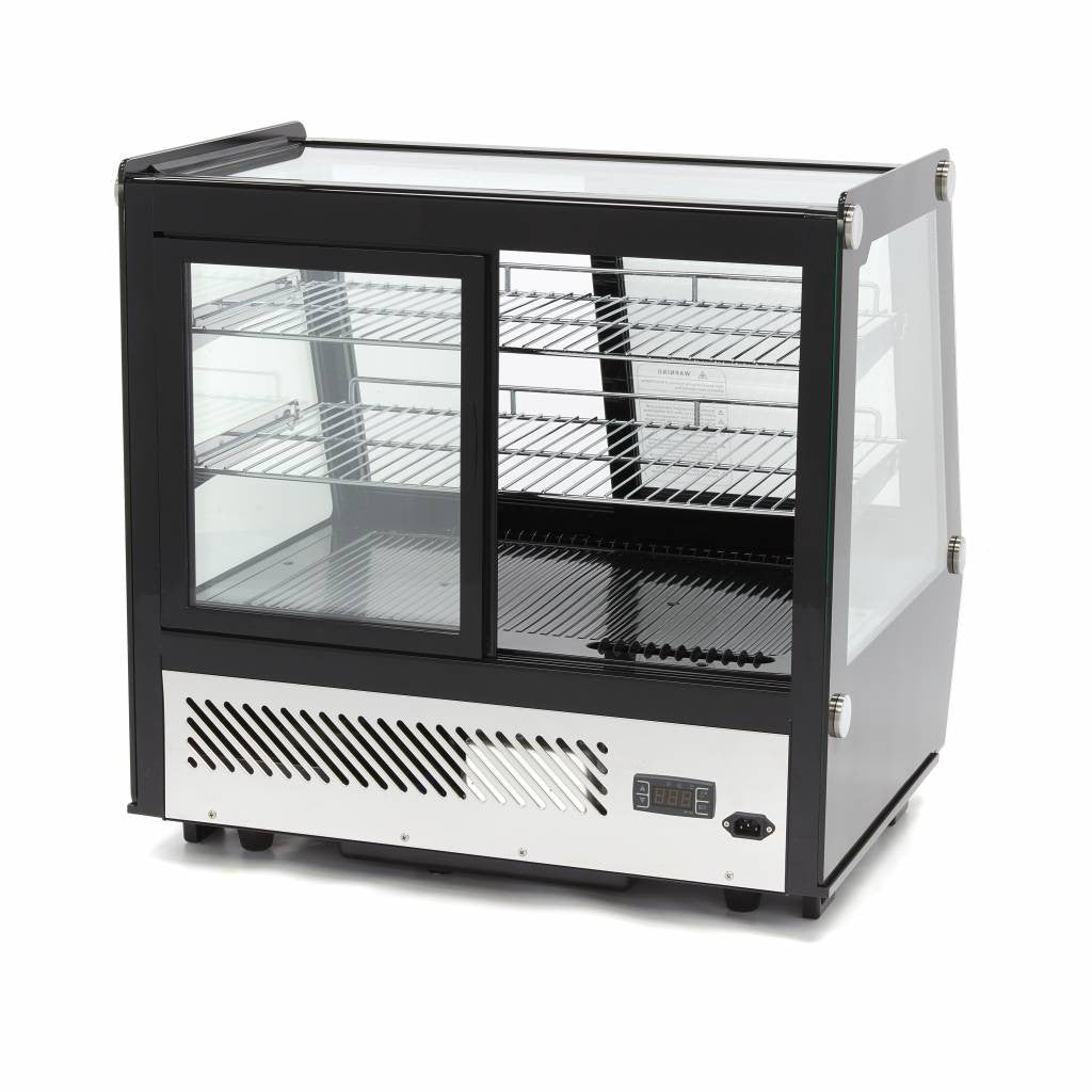 Réfrigérateur vitré - 125L - 71cm - Portes coulissantes avant et arrière 160 W Maxima - vue 2 - Vitrine réfrigérée à poser pro CHR - Cuistéo