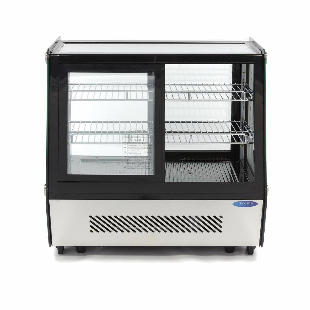 Réfrigérateur vitré - 125L - 71cm - Portes coulissantes avant et arrière 160 W Maxima - vue 3 - Vitrine réfrigérée à poser pro CHR - Cuistéo