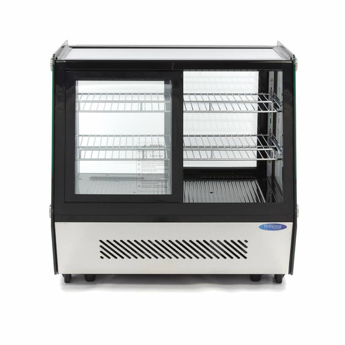 Réfrigérateur vitré - 125L - 71cm - Portes coulissantes avant et arrière 160 W Maxima - vue 3 - Vitrine réfrigérée à poser pro CHR - Cuistéo
