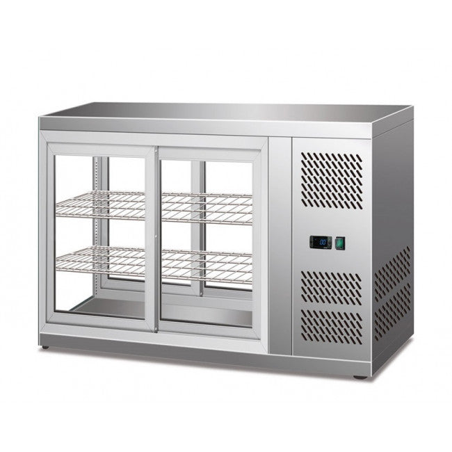 Vitrine de comptoir réfrigérée ventilée Avec verre sur trois côtés Modèle CKC90 - KlimaItalia
