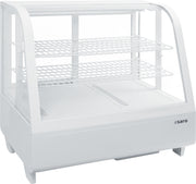 Saladette réfrigérée - 100L - Blanc - Double vitrage Saro - Vitrine réfrigérée à poser professionnel CHR - matériel cuisine pro - Cuistéo