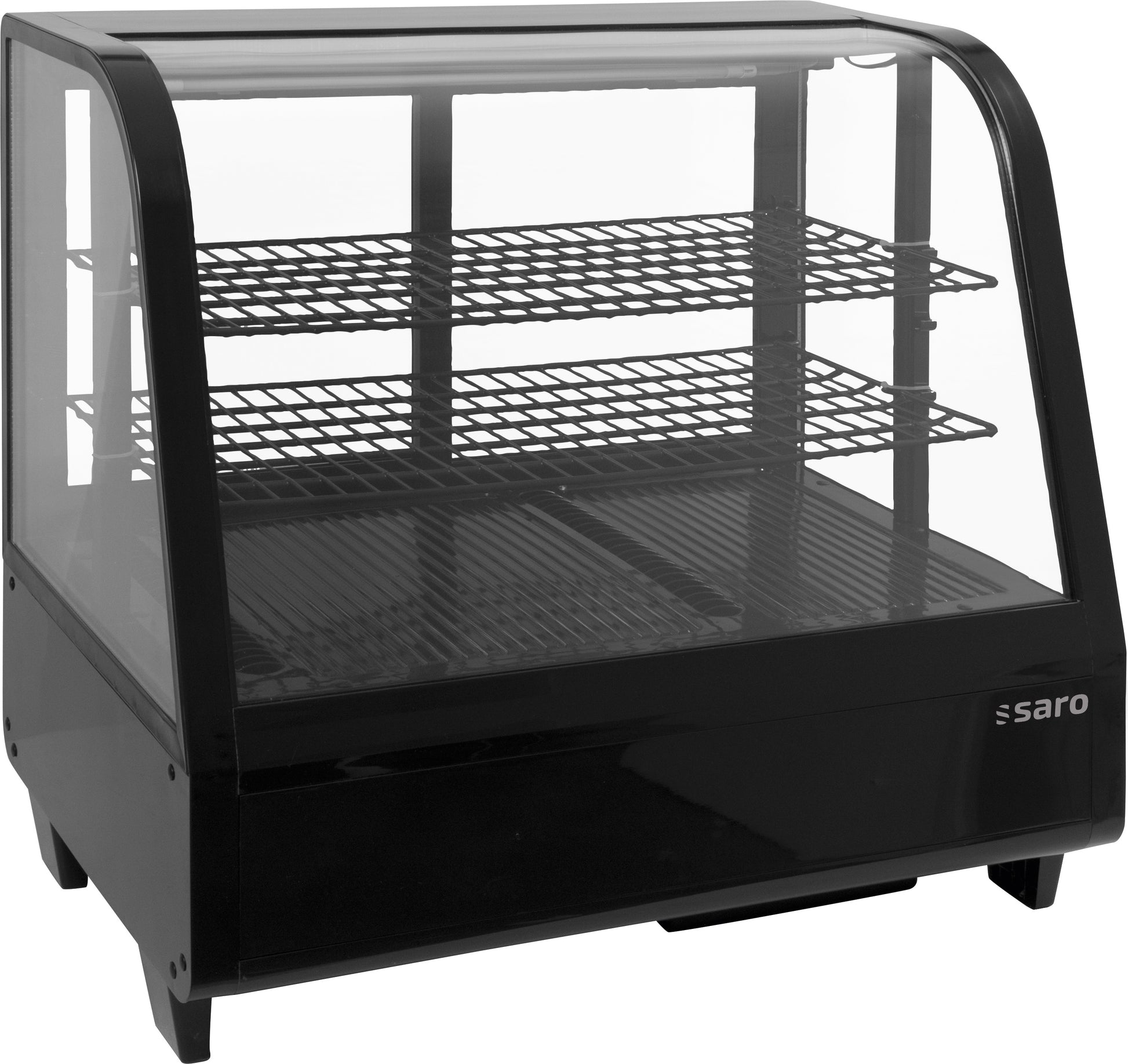 Saladette réfrigérée - 100L - Noir - Double vitrage Saro - Vitrine réfrigérée à poser professionnel CHR - matériel cuisine pro - Cuistéo
