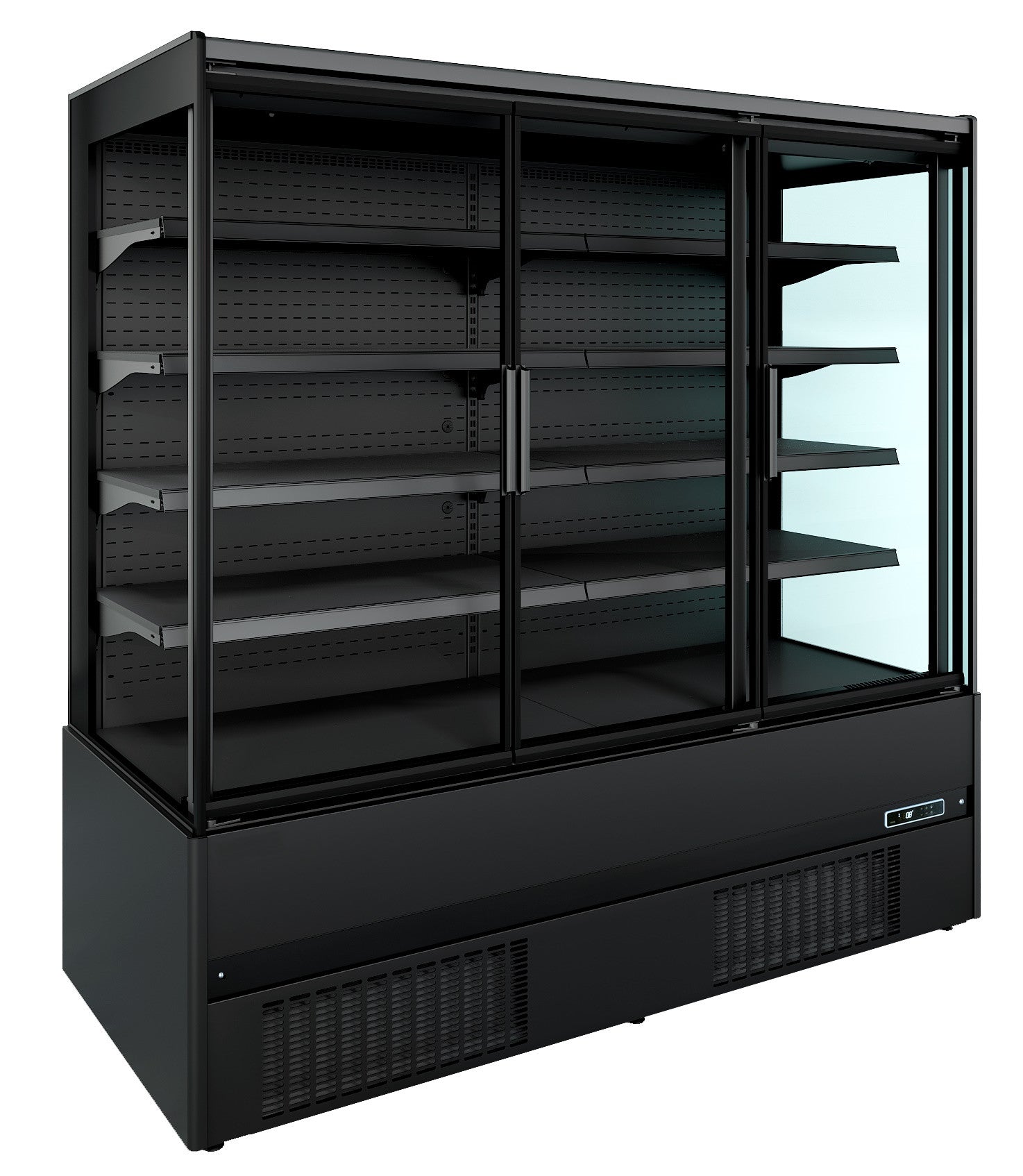 Vitrine froide murale noire 1935x665x1920 mm 2.3 kW Combisteel - Vitrine réfrigérée murale professionnel CHR - matériel cuisine pro - Cuistéo