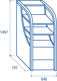 Vitrine réfrigérée 180 l blanche - FT 188 - Cool Head 640x741x1457 mm 650 W Coolhead - vue 5 - Vitrine réfrigérée murale pro CHR - Cuistéo
