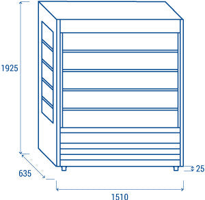 Vitrine réfrigérée murale sans portes 1510 mm - 2NZ 15 - Cool Head 761 L 1909 W Coolhead - vue 11 - Vitrine réfrigérée murale pro CHR - Cuistéo