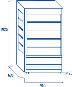 Vitrine réfrigérée murale sans portes 960 mm - 2NZ 10 - Cool Head 471 L 1608 W Coolhead - vue 11 - Vitrine réfrigérée murale pro CHR - Cuistéo