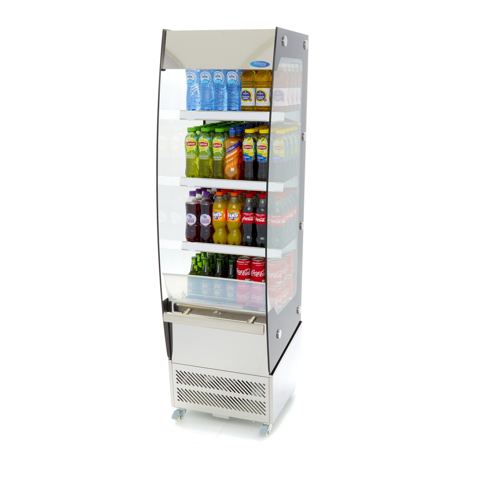Réfrigérateur Vitrine - 220L - 50 x 50cm - Ouvert 1340 W Maxima - Vitrine réfrigérée murale professionnel CHR - matériel cuisine pro - Cuistéo