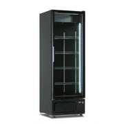 Réfrigérateur vitré professionnel - 527 L - Ventilé - Noir - LED vertical - 4 étagères - KlimaItalia