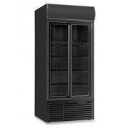 Armoire réfrigérée ventilée 2 portes avec tiroir rétro-éclairé Modèle CL113TCSLBLACK - KlimaItalia