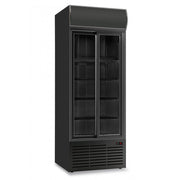 Armoire réfrigérée ventilée à 2 portes avec tiroir rétroéclairé Modèle CL90TCSLBLACK - KlimaItalia