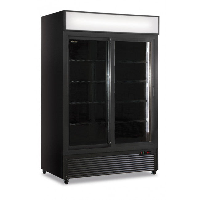 Armoire réfrigérée ventilée à 2 portes Modèle CL1300V2GCSLBLACK - KlimaItalia