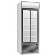 Armoire réfrigérée ventilée à deux portes avec tiroir rétroéclairé Modèle CL90TCSLWHITE - KlimaItalia