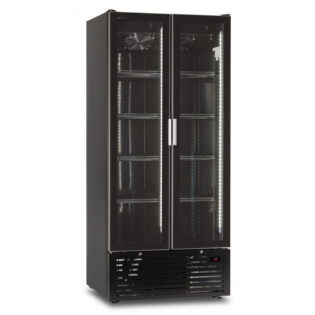 Armoire réfrigérée ventilée à deux portes battantes Modèle ICOOL88TBLACK - KlimaItalia