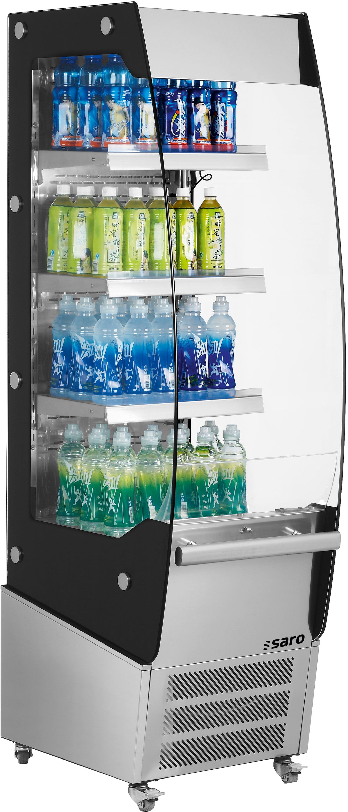 Vitrine Réfrigérée - 220L - +2/+10°C - 494x674x1742mm - R290 Saro - Vitrine réfrigérée murale professionnel CHR - matériel cuisine pro - Cuistéo