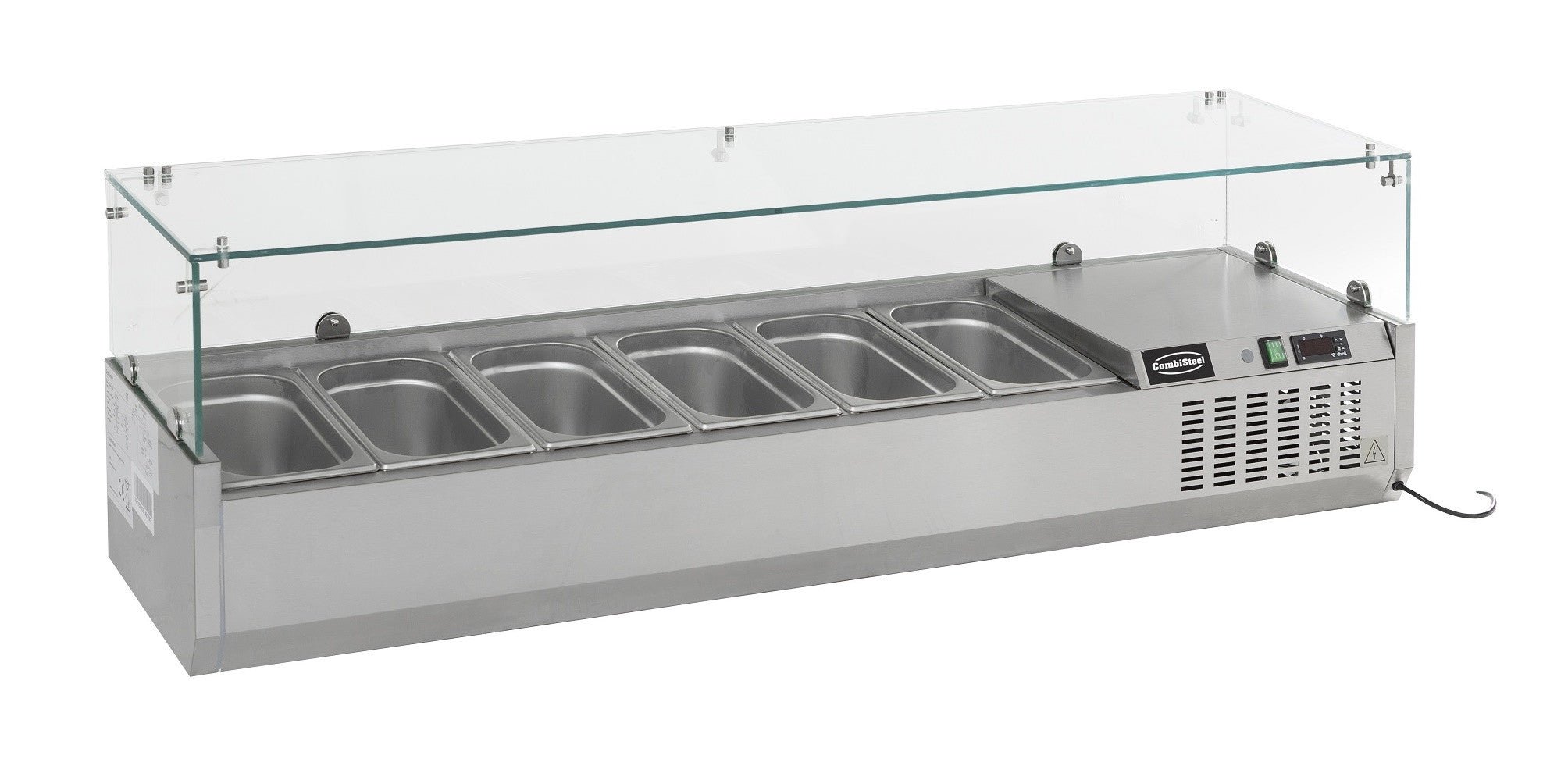 Puits réfrigéré 1/3 GN x 8 1800x395x435 mm 0.34 kW Combisteel - Saladette à Poser professionnel CHR - matériel cuisine pro - Cuistéo