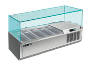 Présentoir réfrigéré - GN1/4 - 1200mm - Inox Saro - Saladette à Poser professionnel CHR - matériel cuisine pro - Cuistéo