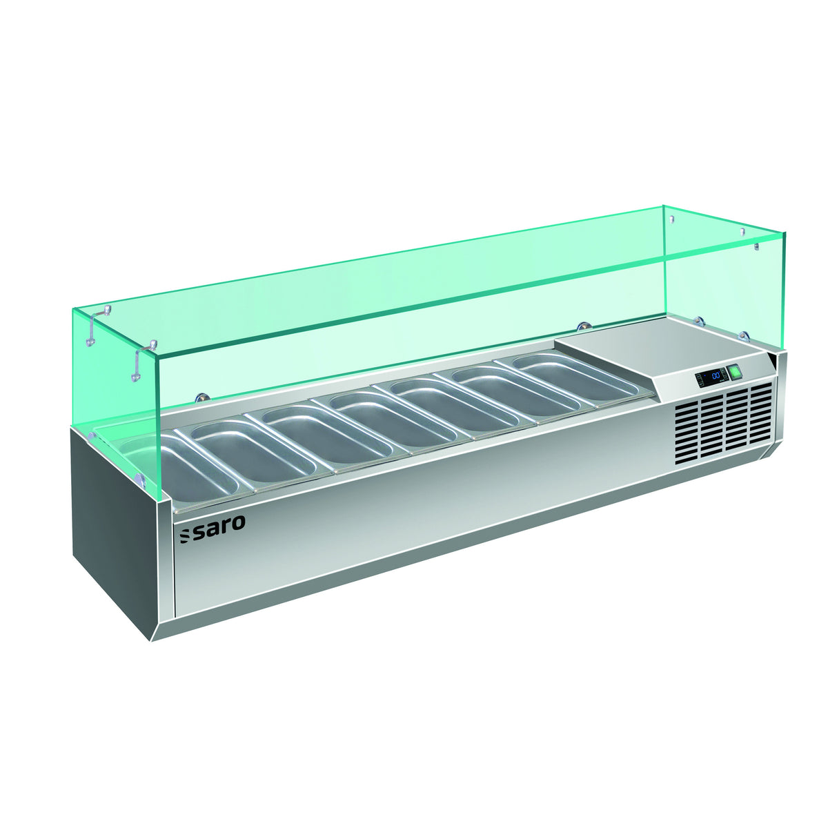 Saladette réfrigérée - GN1/4 - 1600mm - Inox Saro - Saladette à Poser professionnel CHR - matériel cuisine pro - Cuistéo
