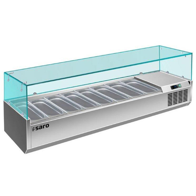 Saladette réfrigérée - GN1/4 - 1800mm - Inox Saro - Saladette à Poser professionnel CHR - matériel cuisine pro - Cuistéo