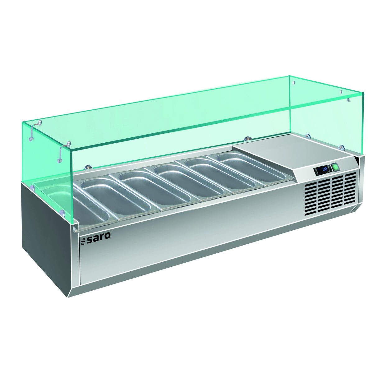 Saladette réfrigérée - GN1/4 - 1400mm - Inox Saro - Saladette à Poser professionnel CHR - matériel cuisine pro - Cuistéo
