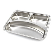 Assiette - 3 compartiments - Acier inoxydable - Compatible lave-vaisselle Maxima - Assiette spéciale professionnel CHR - matériel cuisine pro - Cuistéo