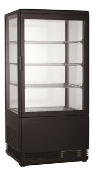 Vitrine réfrigérée noir 78 litres 428x386x960 mm 0.18 kW Combisteel - Vitrine réfrigérée à poser professionnel CHR - matériel cuisine pro - Cuistéo