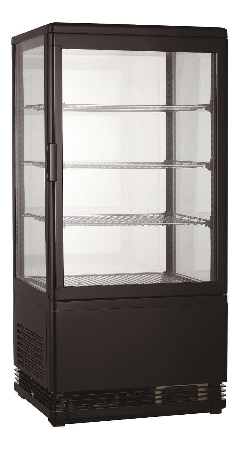Vitrine réfrigérée noir 78 litres 428x386x960 mm 0.18 kW Combisteel - Vitrine réfrigérée à poser professionnel CHR - matériel cuisine pro - Cuistéo