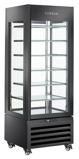 Vitrine de congélation 440 litres noire VFP 404B - Cool Head 700x650x1900 mm 556 W Coolhead - Vitrine réfrigérée 4 faces professionnel CHR - matériel cuisine pro - Cuistéo