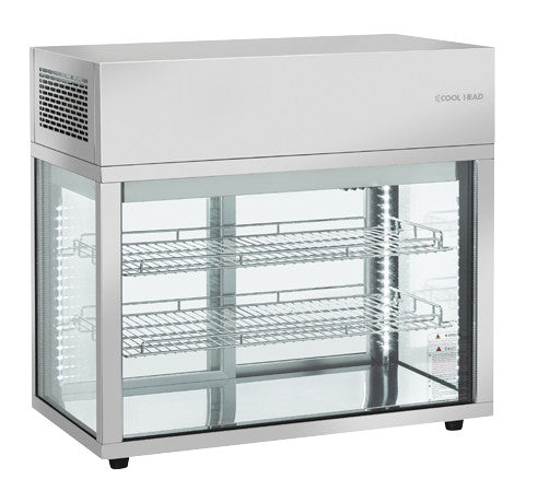 Vitrine de comptoir 100 litres - Cool Head 805x438x770 mm 350 W Coolhead - Vitrine réfrigérée à poser professionnel CHR - matériel cuisine pro - Cuistéo