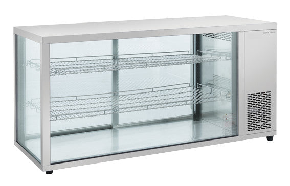 Comptoir de libre - service avec vitres sur 3 côtés 300 litres - Cool Head 1440x524x735 mm 370 W Coolhead - Vitrine réfrigérée à poser professionnel CHR - matériel cuisine pro - Cuistéo